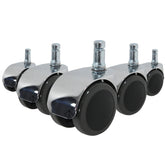 5x ROLO LUX 11mm/50mm Hard floors - Castors