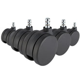 5x ROLO No-Noise 11mm/75mm Carpeted floors - Castors