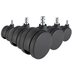 5x ROLO No-Noise 11mm/75mm Carpeted floors - Castors