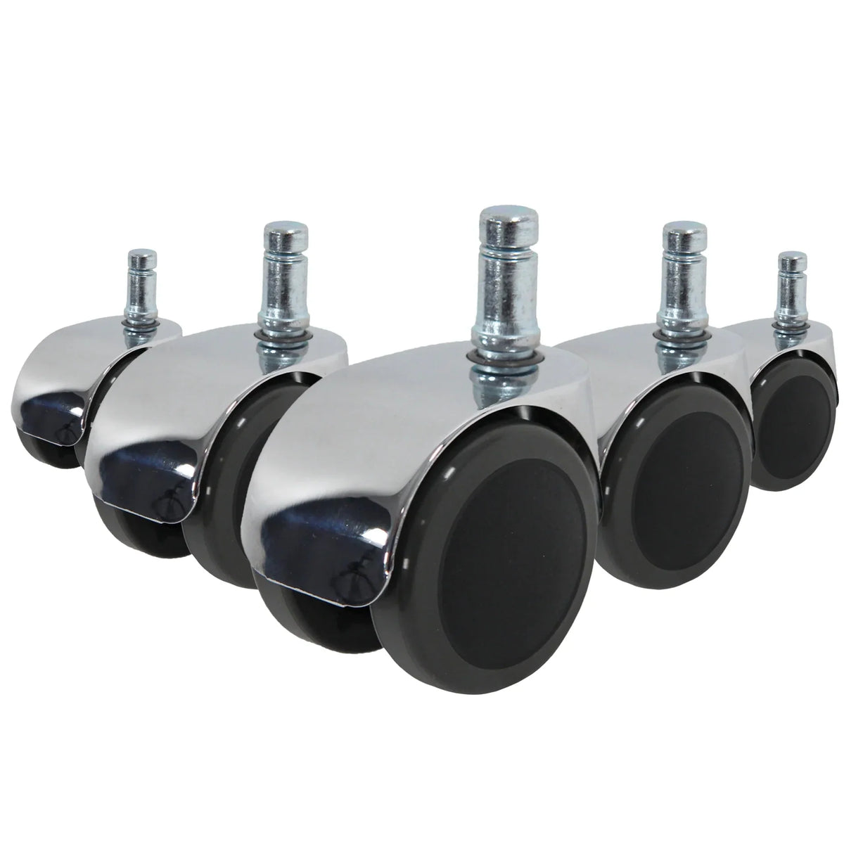 5x ROLO LUX 10mm/50mm Hard floors - Castors
