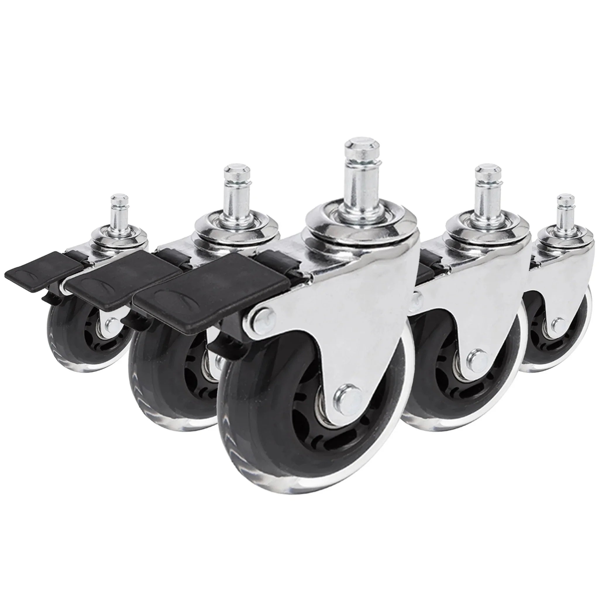 5x ROLO SKATE CT 11mm/75mm with Locking Brakes | Hard floors - Castors