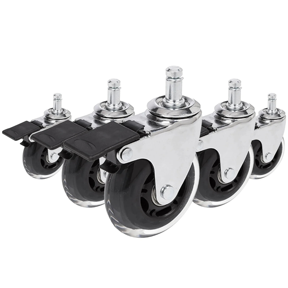 5x ROLO SKATE CT 11mm/75mm with Locking Brakes | Hard floors - Castors
