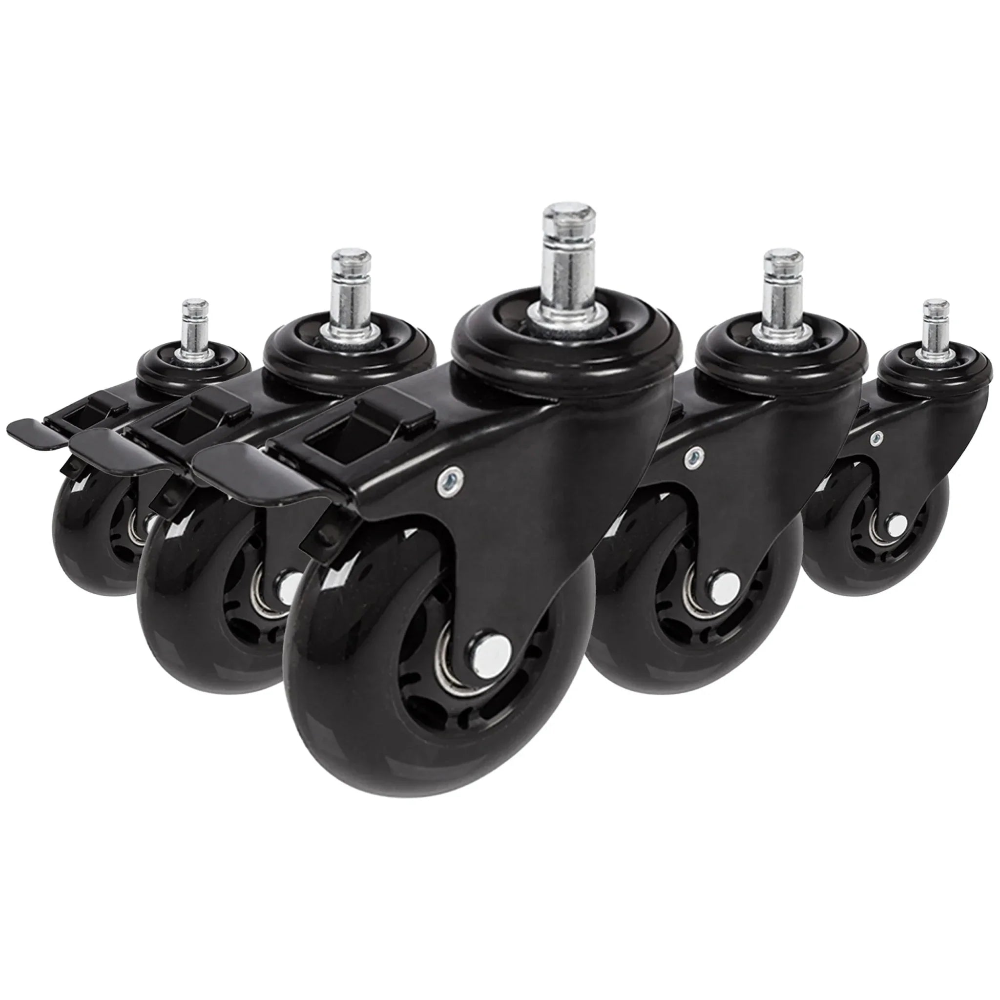 5x ROLO SKATE S 11mm/75mm with Locking Brakes | Hard floors - Castors