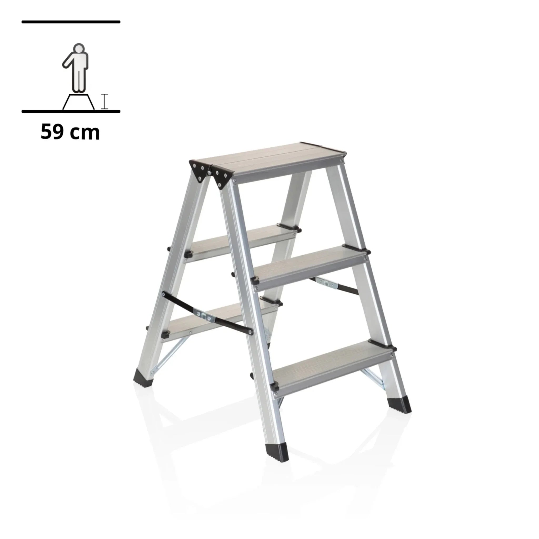 SOLID | Foldable ladder - 3 steps - Folding Ladder