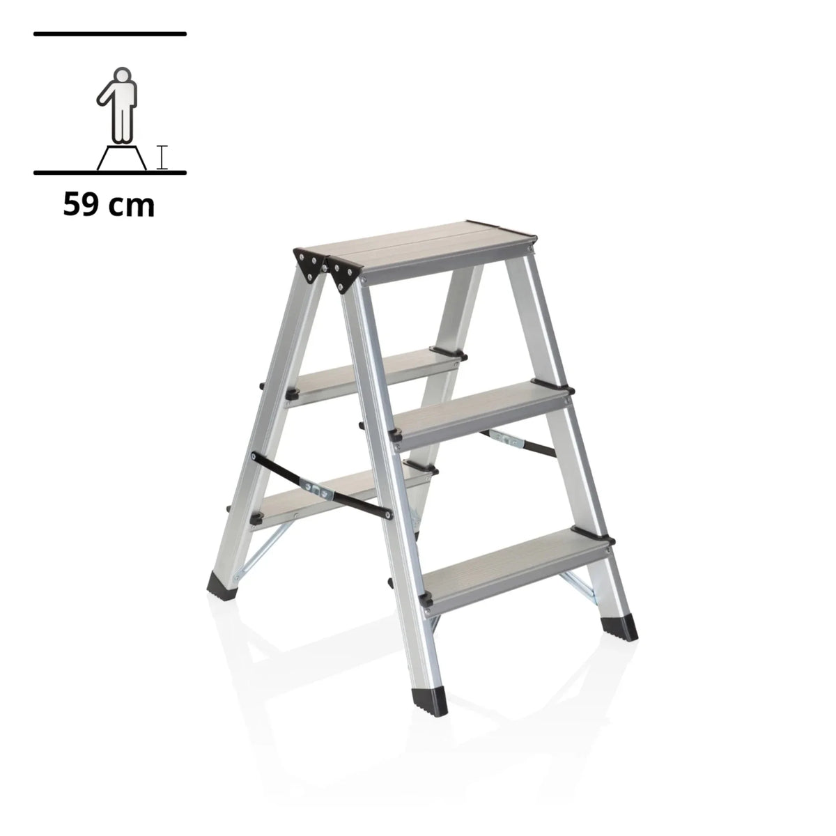 SOLID | Foldable ladder - 3 steps - Folding Ladder